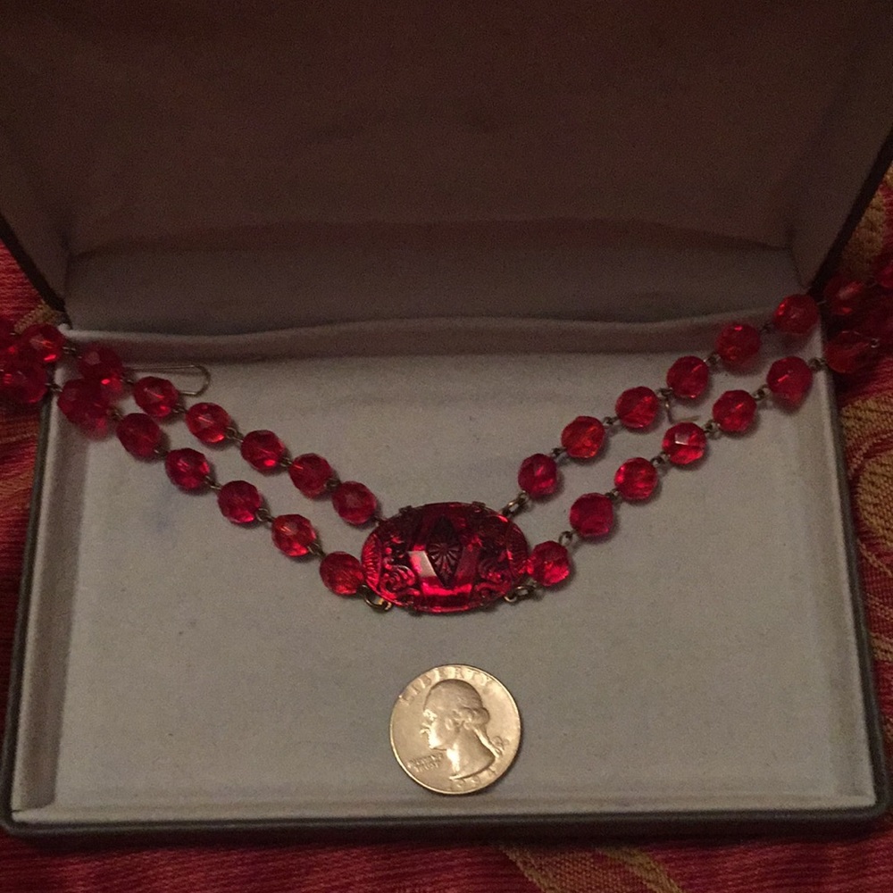 Ruby Red Vintage Choker